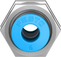 qss-6 Festo QSS Series Bulkhead Tube-to-Tube Adaptor, Push In 6 mm to Push In 6 mm, Tube-to-Tube Connection Style, 153158