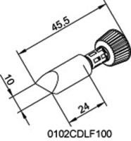 102cdlf100 Ersa 10 mm Chisel Soldering Iron Tip for use with i-Tool