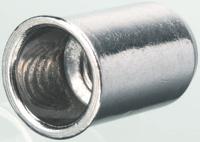 623-5498 POP Galvanised, M3 Steel Threaded Insert, 5.3mm diameter 4.8mm Depth 9mm