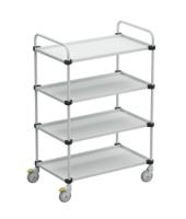 trta4104-esd Treston 4 Shelf Aluminium, Steel Trolley Trolley, 1000 x 400mm, 300kg Load