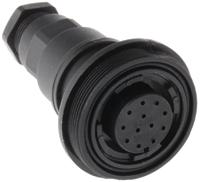 px0795s Bulgin Circular Connector, 12 Contacts, In-Line, Standard Connector, Socket, Female, IP68, Standard Buccaneer Series