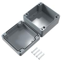 01141409 Rose Aluminium Standard Series Grey Die Cast Aluminium Enclosure, IP66, IK09, Grey Lid, 140 x 140 x 90mm