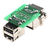 musbc31130 Amphenol Communications Solutions Right Angle, Through Hole, Socket- Dual Port Type A USB Connector