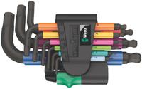 05133164001 Wera 9 piece L Shape Metric Hex Key Set, 1 x 1.5x50 mm, 1 x 2.0x56 mm, 1 x 2.5x63 mm, 1 x 3.0x71 mm, 1 x 4.0x80 mm, 1 x