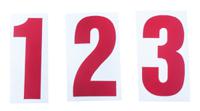 400-0802 RS PRO Red Self Adhesive Numbers, 50mm Character Height