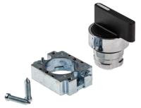 205-2377 RS PRO 3 Position Selector Switch Head, 22mm Cutout, Black Handle
