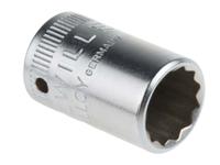 01030010 STAHLWILLE 1/4 in Drive 10mm Standard Socket, 12 point, 23 mm Overall Length