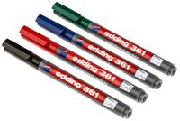 3614s Edding White Board Pen, 4 Assorted, 1 mm Tip Size