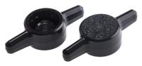 771-752 RS PRO Black 2-Arm Clamping Knob, M6, Unthreaded Hole