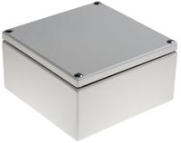 749-1888 RS PRO Light Grey Mild Steel Terminal Box, IP66, 150 x 80 x 150mm