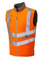 pr498-l PULSAR Orange Breathable Hi Vis Bodywarmer, L