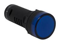 909-2483 RS PRO, Panel Mount Blue LED Pilot Light, 22mm Cutout, IP65, Round, 12V ac/dc