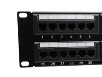 143-840 RS PRO Cat5e 48 Port RJ Patch Panel UTP 2U Black