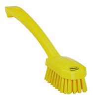 30886 Vikan Medium Bristle Yellow Scrubbing Brush, 22mm bristle length, PET bristle material