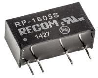 rp-1505s Recom RP DC-DC Converter, 5V dc/ 200mA Output, 13.5 → 16.5 V dc Input, 1W, Through Hole, +85°C Max Temp -40°C
