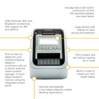ql820nwbc Brother QL820NWBC Label Printer, 62mm Max Label Width