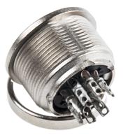 t3507000 Amphenol Industrial, C 091 A 8 Pole M16 Din Socket, DIN 45326, 4A, 100 V IP40, Screw Lock, Female, Panel Mount