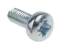 560-681 RS PRO Pozidriv M4 Pan Steel Machine Screws DIN 7985Z x 10.0mm