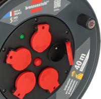 9232401100 brennenstuhl 40m 5 Socket Type E - French Cable Reel Open Reel, 230 V, IP44
