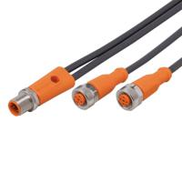 evc614 ifm electronic Male 5 way M12 to Female 5 way M12 Communication Cable, 0.3 m