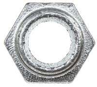 770280206 Georg Fischer Galvanised Malleable Iron Fitting Hexagon Nipple, Male BSPT 1in to Male BSPT 1in