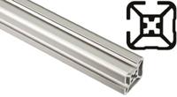 xfeb-1x30-t2 FlexLink Silver Aluminium Profile Strut, 30 x 30 mm, 7.2mm Groove, 1000mm Length, Series XF