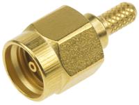 r125072000w Radiall Straight 50Ω Cable Mount SMA Connector, Crimp Termination RG188, RG316