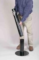 fgr1bk Rubbermaid Commercial Products Black Aluminium Standing Cigarette Bins x 1.08m x 324mm