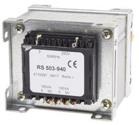 503-940 RS PRO 504313 2 Output Chassis Mounting Transformer, 9V ac, IEC 61558-2-6
