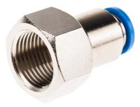 qsf-38-8-b Festo QS Series Straight Threaded Adaptor, G 3/8 Female to Push In 8 mm, Threaded-to-Tube Connection Style, 153027
