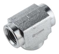 fz1612 Enerpac Hydraulic Tee Threaded Adapter FZ1612, Connector A NPTF 3/8 Female Connector B NPTF 3/8 Female