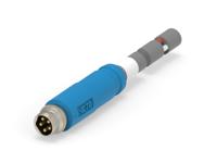 t4051170405-025 TE Connectivity Male 5 way M8 Plug to M8 Pigtail Cable Assembly, 2.5 m