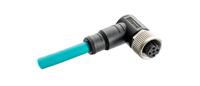 msds-04bffm-sr8l01 Amphenol Industrial Female 4 way M12 to Wire Lead Actuator/Sensor Cable, 1 m