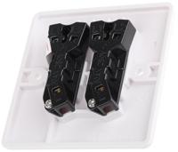 775-8100 RS PRO White Rocker Light Switch, 2 Way, 2 Gang