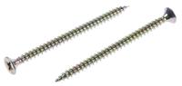 263-1915 RS PRO Pozidriv Countersunk Steel Wood Screw, Yellow Passivated, Zinc Plated, 4.5mm Thread, 70mm Length