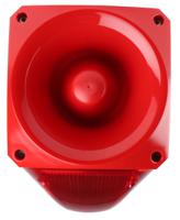pnc-0062 Klaxon Nexus 110 Series Red Sounder Beacon, 24 → 48 V ac, IP66, Base Mount, 116dB at 1 Metre