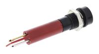 212-143 RS PRO Red Panel Mount Indicator, 24V dc, 8mm Mounting Hole Size, Solder Tab Termination, IP67