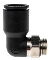 3199-12-13 Legris LF3000 Series Elbow Threaded Adaptor, G 1/4 Male to Push In 12 mm, Threaded-to-Tube Connection Style