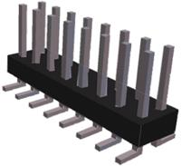 5-146130-4 TE Connectivity AMPMODU MOD II Series Straight Surface Pin Header, 10 Contact(s), 2.54 mm Pitch, 2 Row, Unshrouded