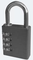 196-3970 RS PRO Combination Aluminium Combination Padlock, 6mm Shackle, 40mm Body