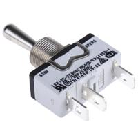 638h2 APEM Toggle Switch, Panel Mount, On-Off-(On), SPST, Solder Lug Terminal, 250V ac