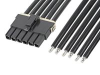 216401-1063 Molex 6 Way Female Mega-Fit Unterminated Wire to Board Cable, 600mm