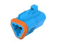 dt06-3s-tn07 TE Connectivity, DT06-3S Automotive Connector Socket Blue Cable 3 Way, Cable Termination DT06-3S-TN07