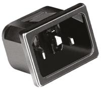 6esrmc2 TE Connectivity IEC Connector Snap-In Socket, 2P, Quick Connect Termination, 15A, 250 V