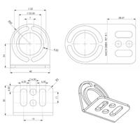 210200-14 LED2WORK Clamp Type Lighting Mounting Bracket for LED Lamps
