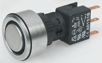 a1pca1x284k403 APEM Illuminated Push Button Switch, Latching, Panel Mount, 16mm Cutout, DPDT, Blue LED, 250V ac, IP65