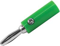 208-0267 RS PRO Green Male Banana Plug, 4 mm Connector, 24A, 30V, Nickel Plating