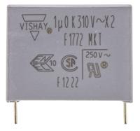 f17725102000 Vishay F1772 Polyester Film Capacitor, 310V ac, ±10%, 1μF, Through Hole