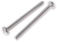 130-729 RS PRO Slot M6 Pan A2 304 Stainless Steel Machine Screws DIN 85 x 60.0mm