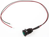oxlclh10024acfl30gn Oxley Green Panel Mount Indicator, 24V ac, 10.2mm Mounting Hole Size, Lead Wires Termination, IP66